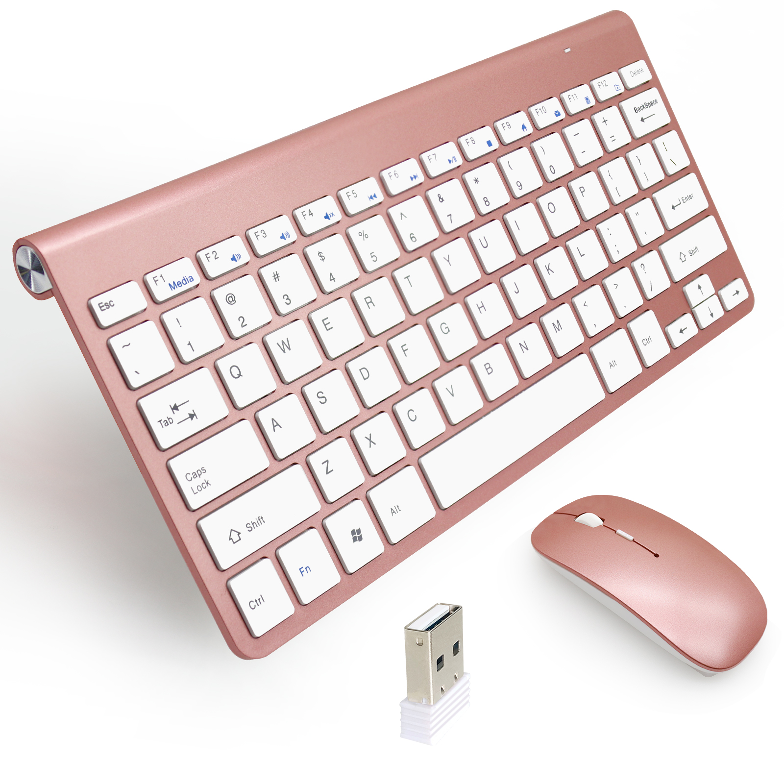 Wireless MINI Keyboard & Mouse Box Set for Samsung UE75F6300AK Smart TV BK 